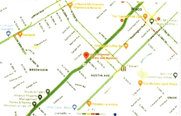 Texas Through Time Gala event map and details